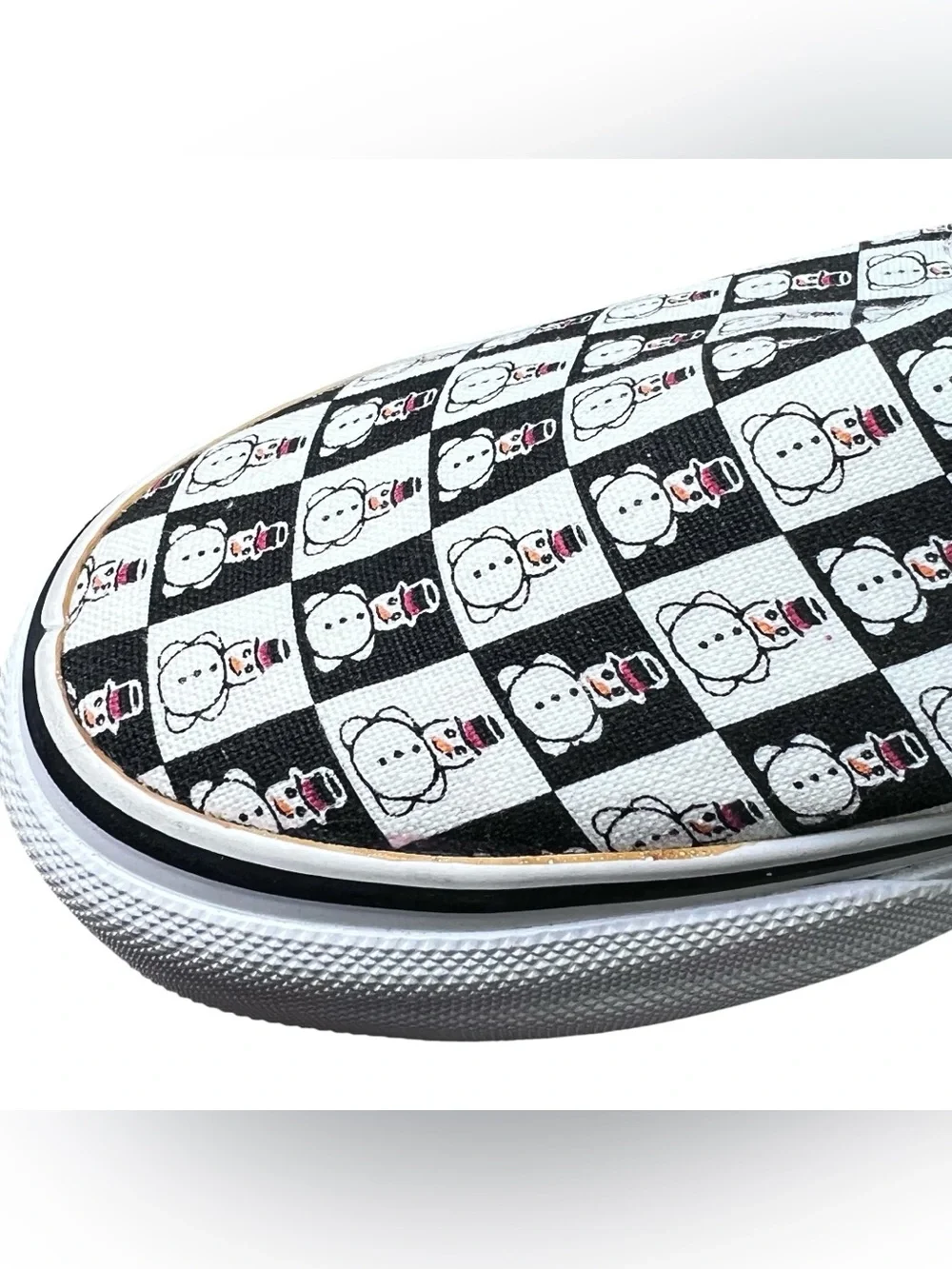 Vans Kids Classic Slip-On Checkered Snowman Pattern Sneakers NWT Size‎ 1.5